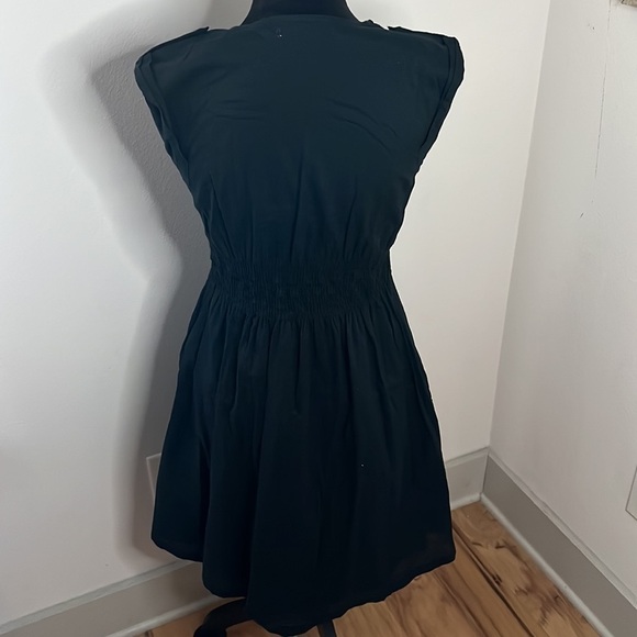 Kenneth Cole black front zipper pleated waist A line 100% cotton Sz XS - Picture 4 of 7